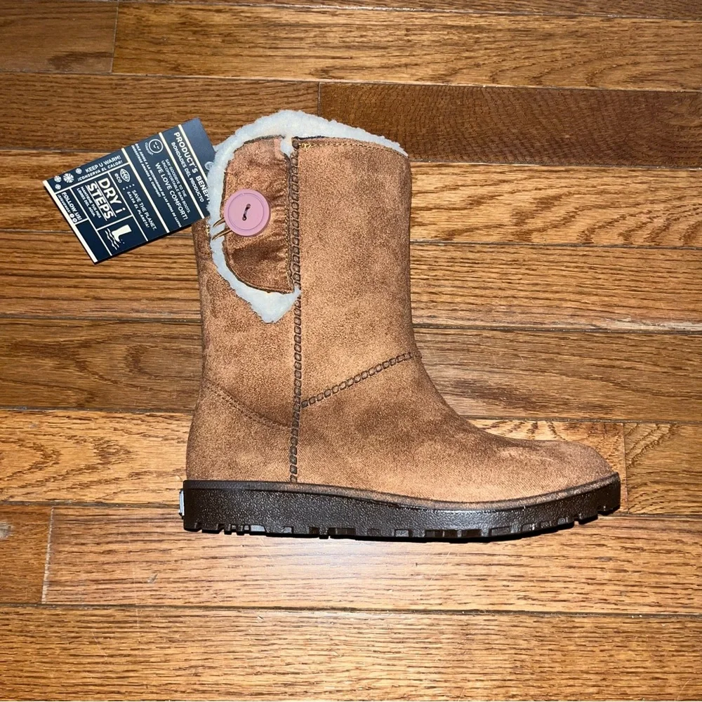 Wet Knot Drifter Cozy Boots Faux Suede Honey Brown Women’s Size 6 Sherpa lined